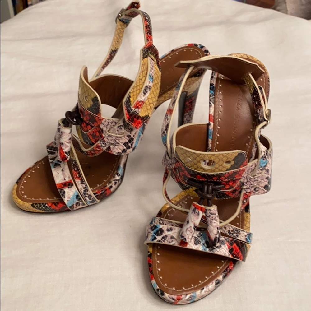 Proenza Schouler graffiti snakeskin 4.5’ heels